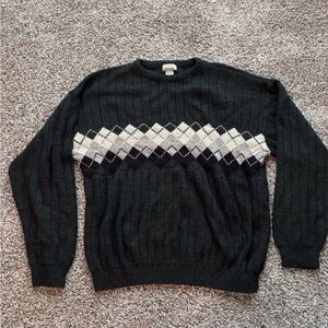 Vintage Men's Black Crewneck Sweater